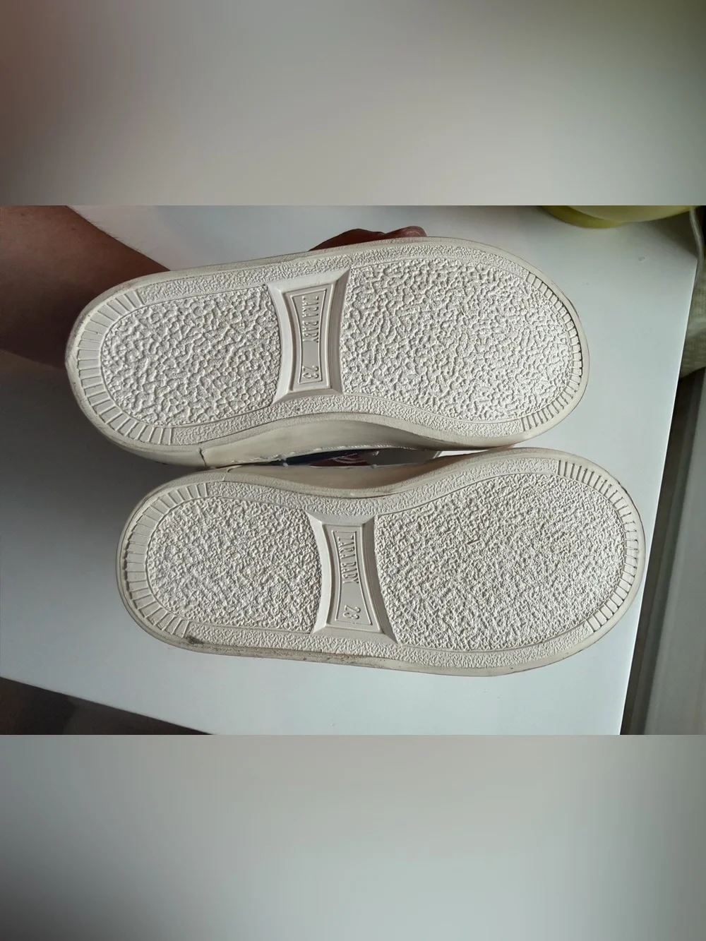 Zara Cream & Iridescent Glitter Kids Sneakers